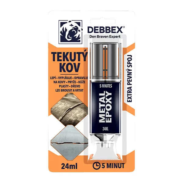 DENB Tekutý kov-Metal Epoxy 24ml DEBBEX blistr