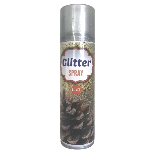 Gliter sprej stříbrná 100ml