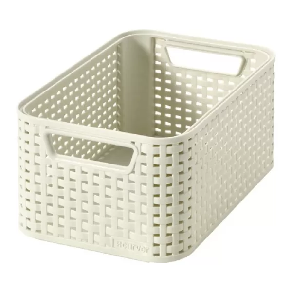 Box úložný RATTAN Style 2 - S krémový