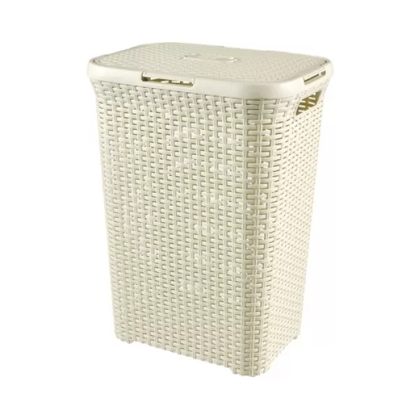 Koš na špinavé prádlo RATTAN 60l - krémový