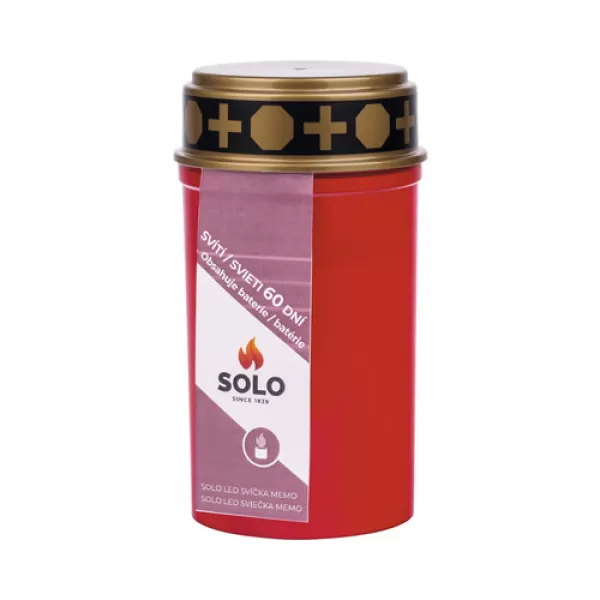 SOLO LED svíčka MEMO červená (aura red)