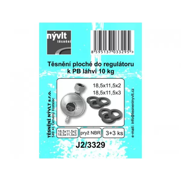 těsnění regulátoru plynu k PB láhvi 10kg