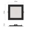 EMOS LED podhledové svítidlo NEXXO černé, 17,5x17,5 cm, 12,5 W, teplá/neutrální bílá (ZD2333)