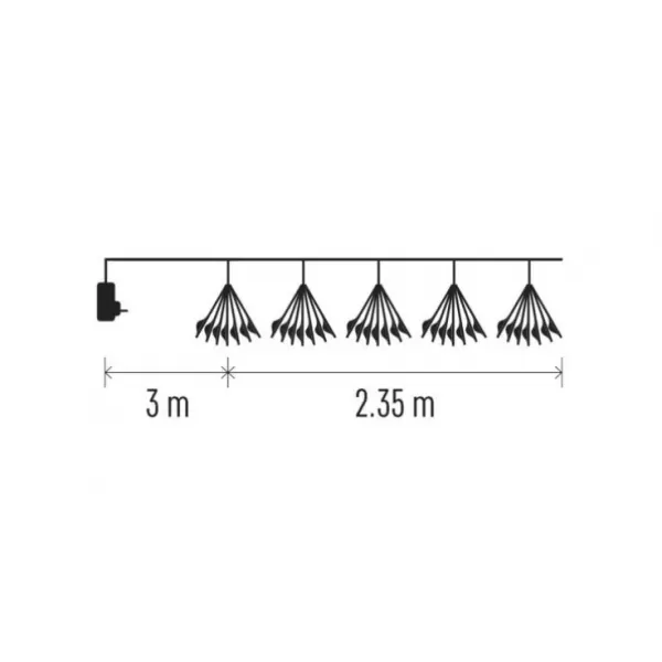 EMOS 150LED NANO FIREWORKS BRACH 2,3M WW (D3AW08)