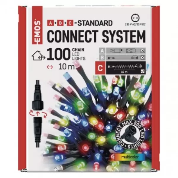 EMOS D1AM03 CONNECT CHAIN 100LED 10M IP44 MC-světýlka
