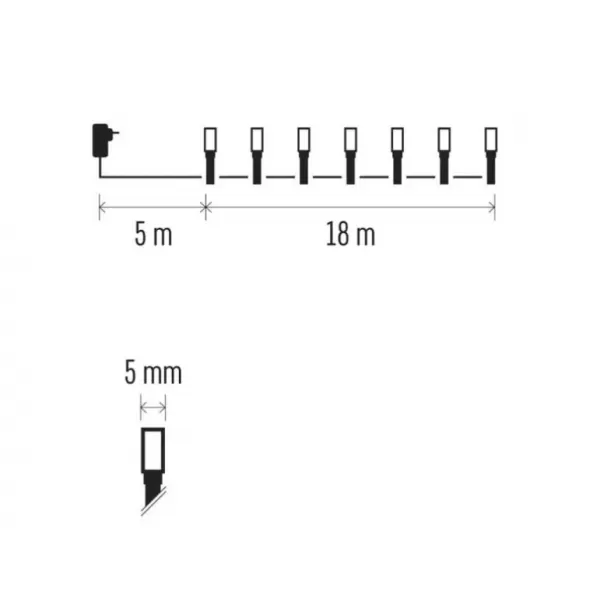 EMOS D4AC04 180LED XMAS CLS TIMER 18M CW