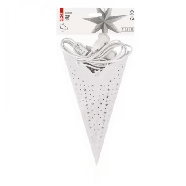 EMOS PAPER STAR SILVER 60CM E14 (DCAZ08)