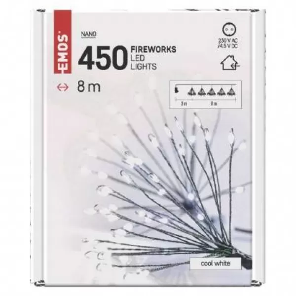 EMOS D3AC10 450LED NANO FIREWORKS GREEN-osvětlení vánoční