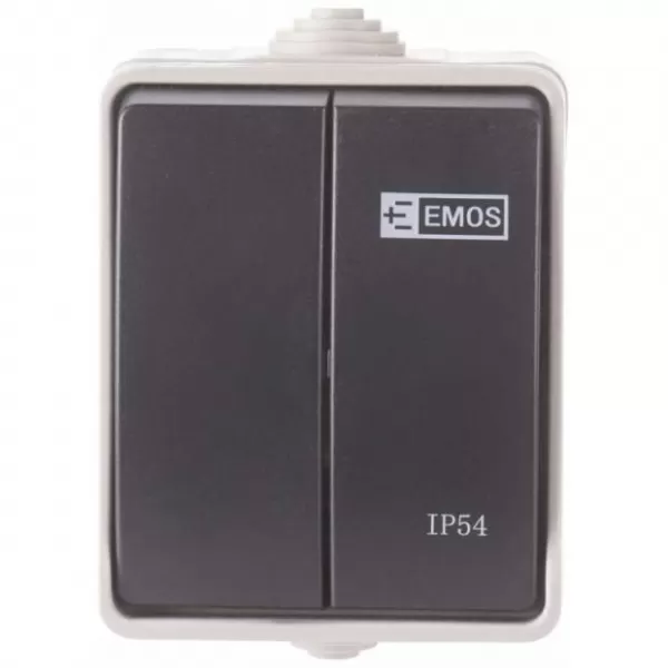 EMOS Přepínač nástěnný c 1,6 IP54 A1398.1