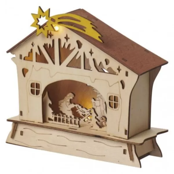 EMOS DCWW03 4LED NATIVITY SET 2AAA T WW-betlém dřevěný