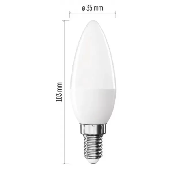 EMOS LED CLS CANDLE 4,2W 470lm ZQ3E24