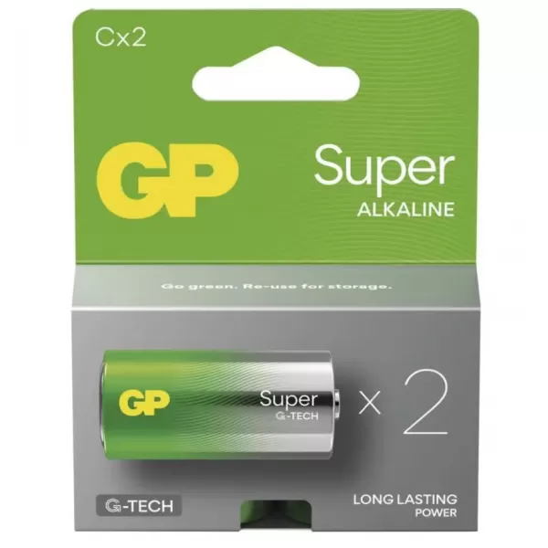 EMOS Baterie GP alkalická baterie SUPER C LR14 B01312 2ks/bal