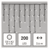 EMOS 200LED XMAS ICICLE MF 3,6M CW