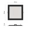 EMOS LED podhledové svítidlo NEXXO černé, 22,5x22,5 cm, 18 W, teplá/neutrální bílá (ZD2343)