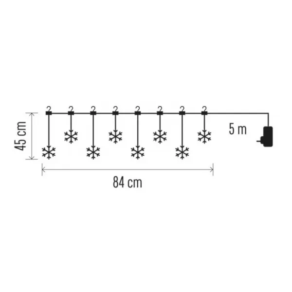 EMOS 8LED ACRYLIC SNOWFLAKE WW (DCGW06)