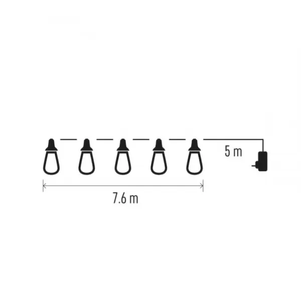 EMOS DCPW04 16LED acrylic párty bulbs IP44