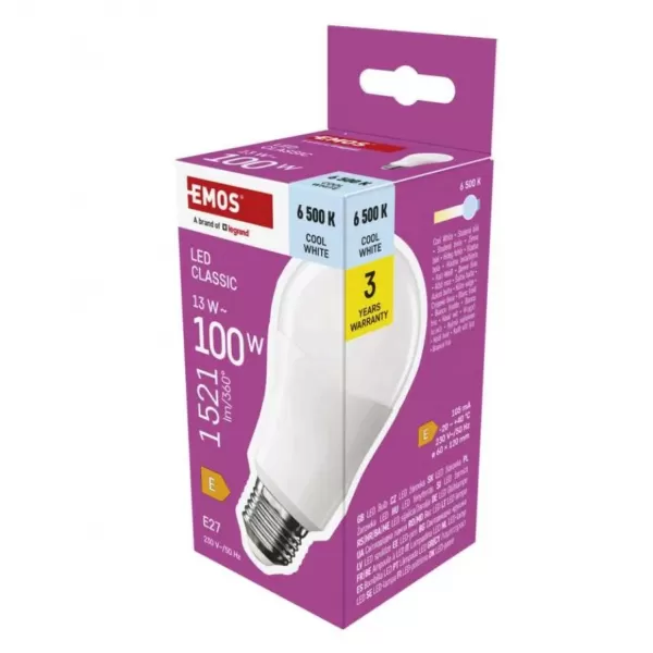 EMOS LED CLS A60 13W 100W 1521lm (ZQ5E63)