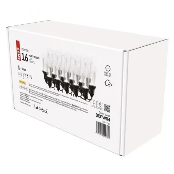 EMOS DCPW04 16LED acrylic párty bulbs IP44