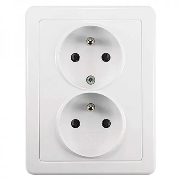 Zásuvka dvojnás.chráněná 16A 250 Vstř. BLISTR 5512G-02349 B1W