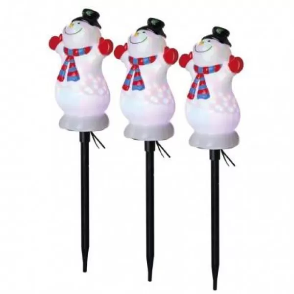 EMOS DCPM02 9LED 3 SNOWMAN RGB IP44-dekorace sněhulák