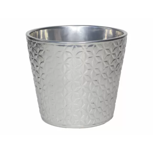 Obal DAISY květy d13cm chrom - stříbrný lesk