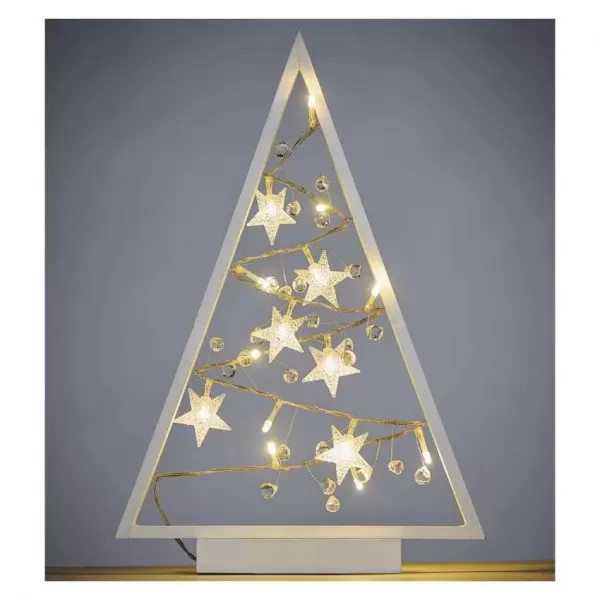 EMOS DCWW27 15LED WOOD TREE 2AA WW-dekorace stromeček