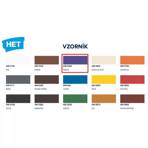 HET Akryl fialová mat 0360 0,7kg