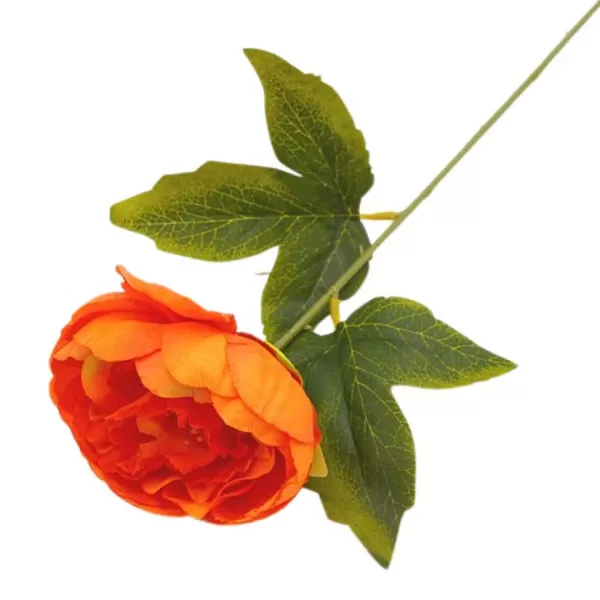Dekorace - Pivoňka 53cm oranžová
