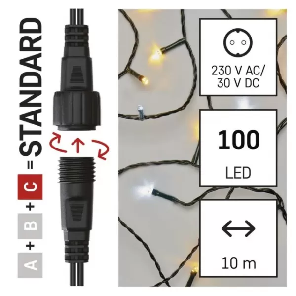 EMOS D1AN02 CONNECT CHAIN 100LED 10M IP44-světýlka
