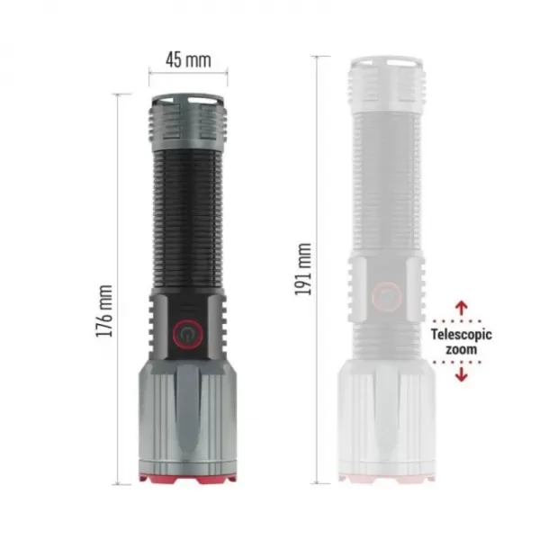 EMOS LED nabíjecí kovová svítilna 3000 lm, 5000 mAh
