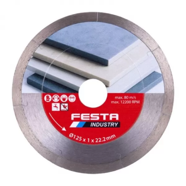 Kotouč diamantový FESTA INDUSTRY řezný plný 125x1x22,2mm
