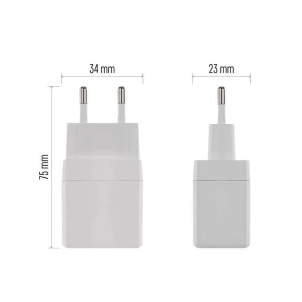 EMOS Univerzální USB adaptér GaN do sítě PD 20 W max. V02G20