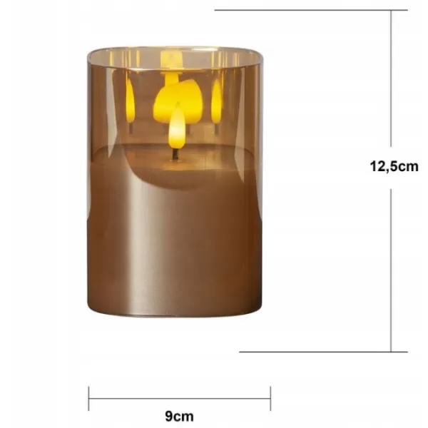 NIPEKO Svíce LED medová hranatá 13cm