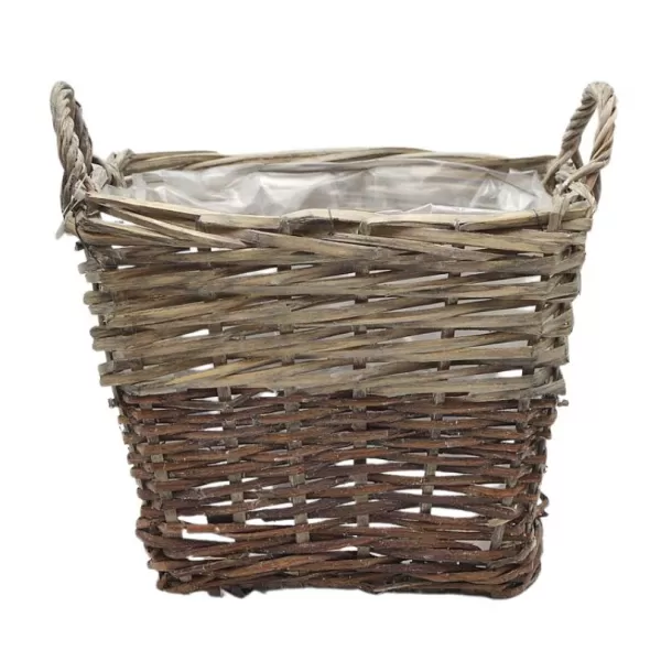 Dekorace - Obal vrba hran. 2 ucha 28x21x23cm sv+tm