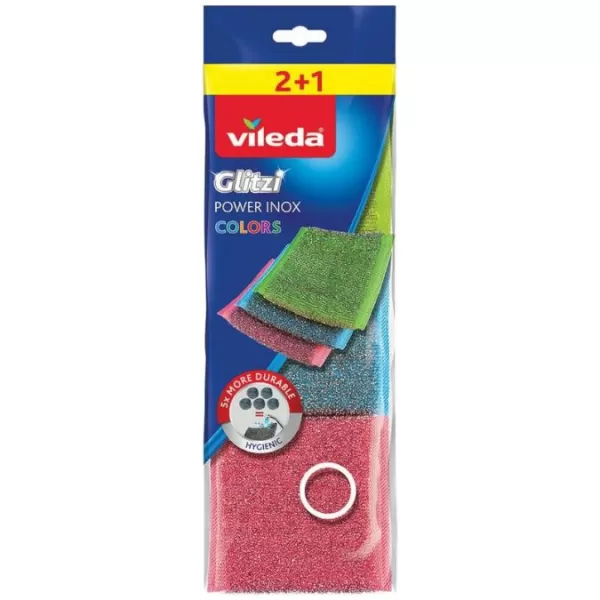 VILEDA - Power Inox Colors drátěnka 2+1