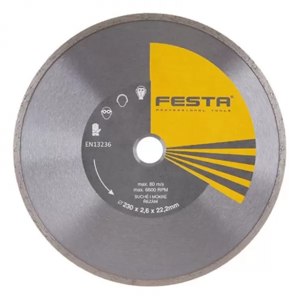 Kotouč diamantový FESTA plný 230x2,6x22,2mm