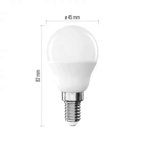 EMOS LED CLS MINI GLOBE 4,2W 40W E14 NW 470lm ZQ1E23.3 3ks/bal