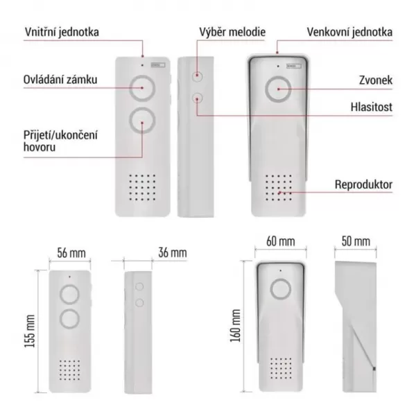 EMOS Audio telefon bezdrátový EM-518 H1087