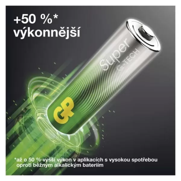 EMOS Baterie GP alkalická baterie SUPER AA LR6 B01214 4ks/bal