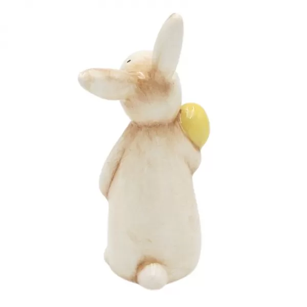 Dekorace - Králíček s vajíčkem keramický 11,6cm