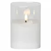 NIPEKO Svíce LED bílá hranatá 13cm