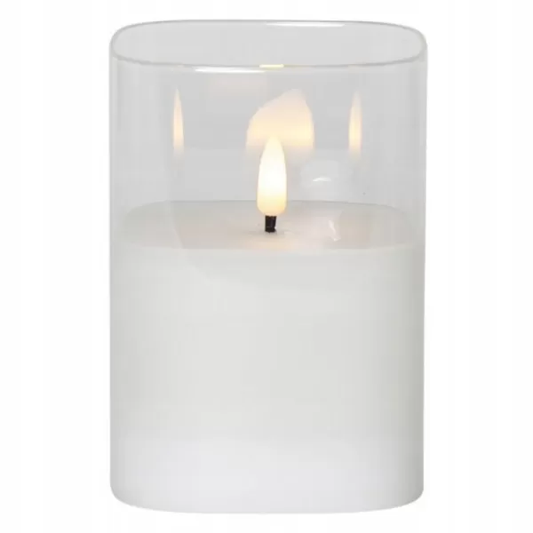 NIPEKO Svíce LED bílá hranatá 13cm