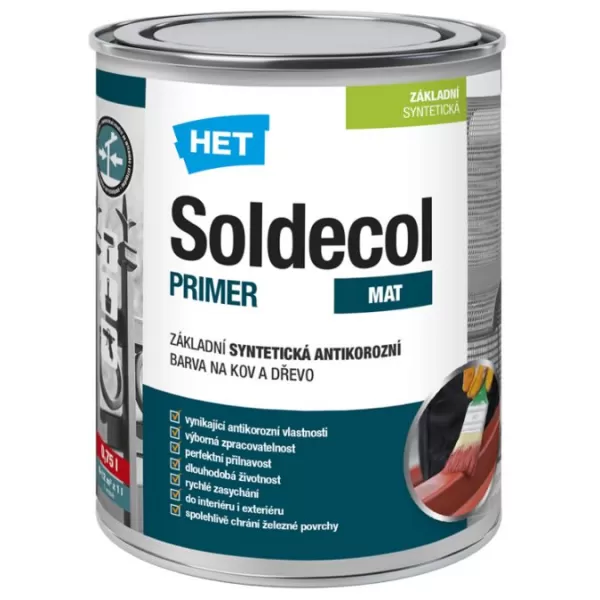HET Soldecol Primer 0840 červenohnědý 0,75l