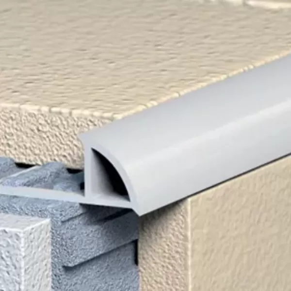 Lišta PVC ukončovací s přep. 6mm sv.šedá