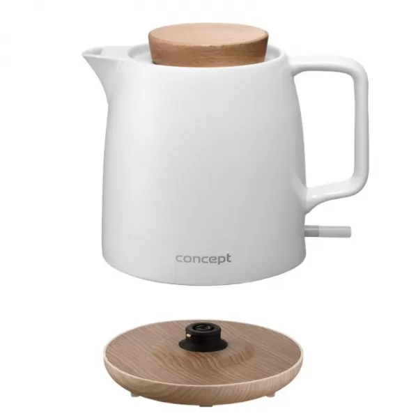 CONCEPT Rychlovarná konvice Elegant keramická 1 l, bílá