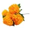 Dekorace - Chryzanthema 5 květů 32cm oranžová