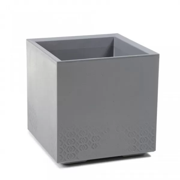 Květináč KARO ECO recykl 400x400 beton-šedý