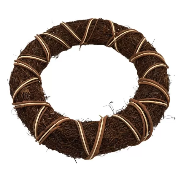Dekorace - Věnec ratan omotaný révou 40cm š.7cm