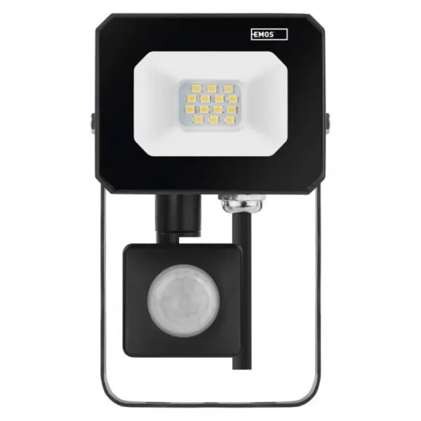 EMOS LED reflektor SIMPO s pohybovým čidlem, 10W, černý, neutrální bílá ZS2313