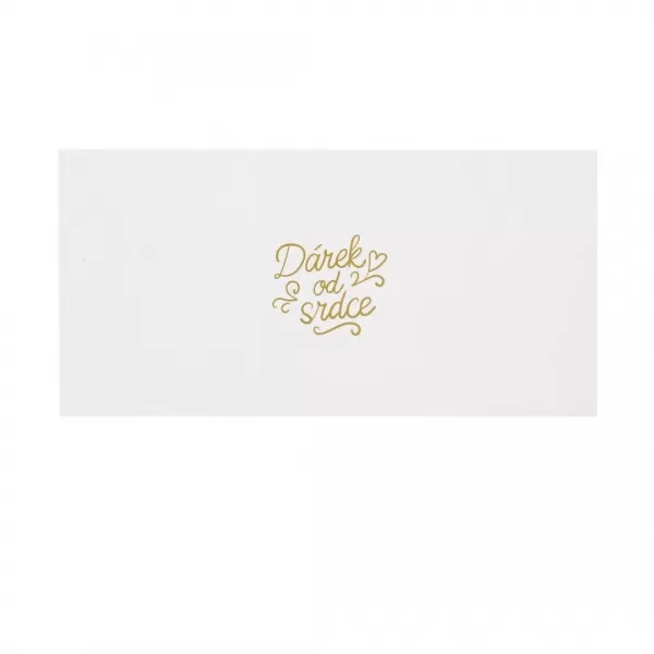 Obálka papír Dárek od srdce 22x11 cm